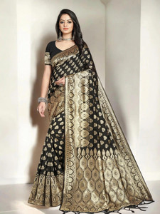 Pikham Self Design Banarasi Art Silk Saree
