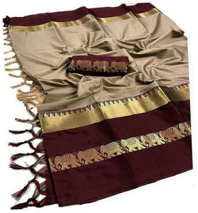 Cotton Silk Blend Self Design Blouse Material