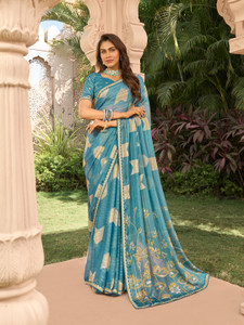 Laxmipati sarees Printed Bollywood Chiffon Saree