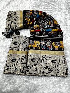 PROMISE IMPEX Woven, Digital Print Bollywood Georgette, Jacquard Saree