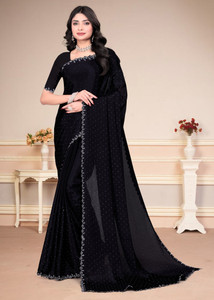 BHIKS RR Embellished Bollywood Georgette Saree