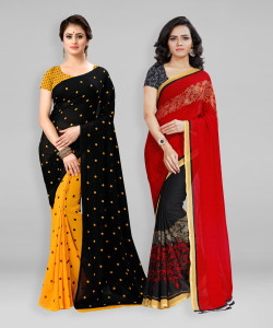 kashvi sarees Polka Print Daily Wear Georgette Saree