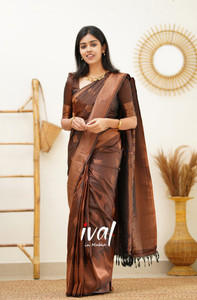 SARIMANIA Printed Kanjivaram Pure Silk, Art Silk Saree
