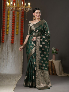 Homigoz Woven, Self Design Daily Wear Organza Saree