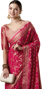 Akhilam Woven Banarasi Georgette Saree
