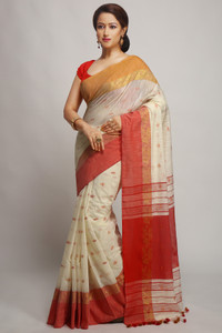 WoodenTant Woven Handloom Pure Cotton Saree