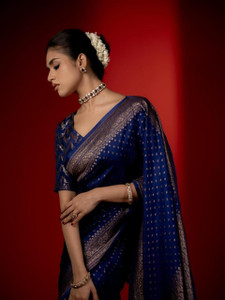 ROOP LAVANYA Woven, Self Design Kanjivaram Jacquard, Art Silk Saree