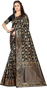 AVANTIKA FASHION Woven Kanjivaram Pure Silk, Art Silk Saree