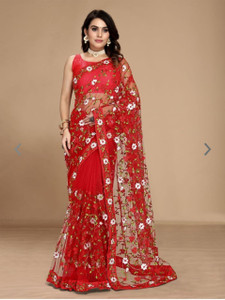 nilkanth Embroidered Bollywood Net Saree