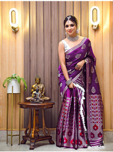 VM Selling Hub Woven Mekhela Chador Silk Blend Saree