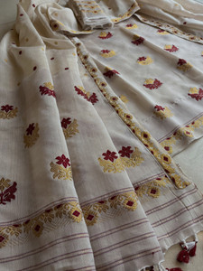 Sheden Lopez Creation Embroidered Mekhela Chador Pure Cotton Saree