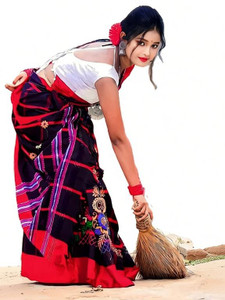 Prithvi Animal Print Tant Pure Cotton Saree