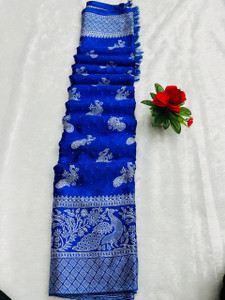 KANDORA Printed Bollywood Crepe Saree