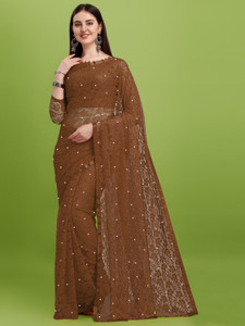 LOROFY Self Design Bollywood Net Saree