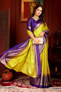 Lapetiya Clothing Woven Banarasi Art Silk Saree