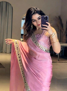 Brahmani Creation Embroidered Bollywood Georgette Saree