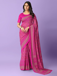 Divastri Printed, Self Design Daily Wear Georgette Saree