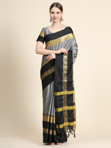 AVANTIKA FASHION Printed, Temple Border, Woven, Embellished Banarasi Art Silk, Cotton Silk Saree
