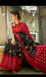 JAIPURI BLOCK PRINT Printed Daily Wear Pure Cotton Saree