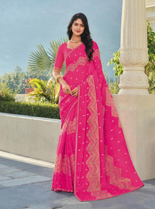 Laxmipati sarees Geometric Print, Printed Daily Wear Chiffon Saree