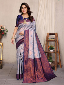AVANTIKA FASHION Woven Kanjivaram Pure Silk, Art Silk Saree
