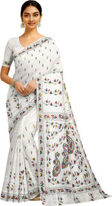 SHRISTI CLOTHINGS Embroidered Kantha Silk Blend Saree
