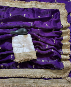 sadika Embroidered Bollywood Tissue, Pure Silk Saree