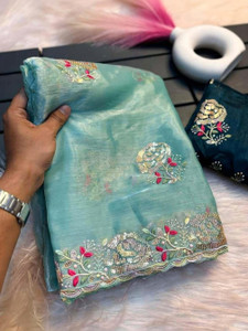 MADHI Embroidered Bollywood Jimmy Jimmy Saree