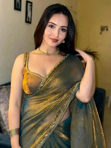 LOROFY Embellished Bollywood Tissue, Silk Blend Saree