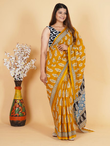 latest cotton mulmul saree Printed, Blocked Printed, Hand Painted Ikkat Pure Cotton Saree