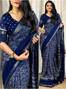 Sonika Fashions Printed Kalamkari Cotton Silk Saree