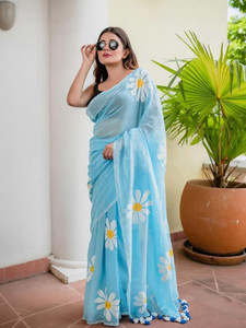 Quexle Striped Handloom Cotton Blend Saree