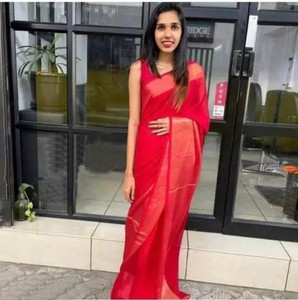 Vragi Self Design Bollywood Chiffon Saree