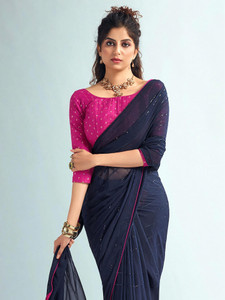Samah Woven, Embellished Bollywood Georgette Saree