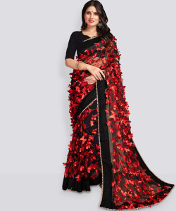 indian youth Self Design Bollywood Net Saree