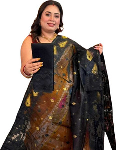 SP Boutique Printed Jamdani Cotton Silk Saree