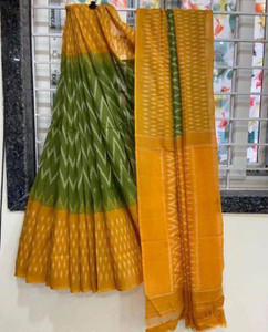 DARSHAN LIFESTYLE Woven Ikkat Pure Cotton Saree