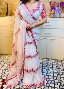 vromorkunjo Woven Handloom Pure Cotton Saree