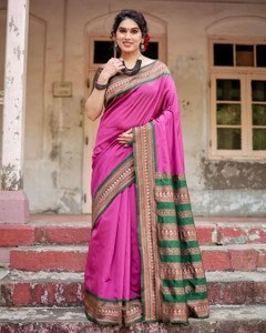 WOMENELEGENCE Woven Kanjivaram Pure Silk Saree