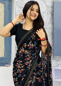 TELIRAJ.FASHION. Printed Bollywood Georgette Saree