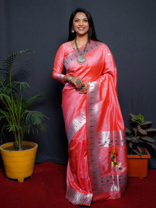 sarjan creation Self Design Paithani Jacquard Saree