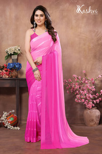 kashvi sarees Embellished, Self Design, Ombre, Dyed Bollywood Satin Saree