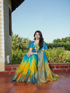 KOTHARI KS Ombre Bandhani Organza Saree
