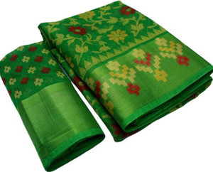 sohank creation Printed, Self Design Chanderi Cotton Blend Saree