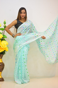 BIBING Woven Tant Muslin Saree