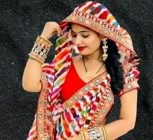 charmie designer Printed Bandhani Georgette Saree