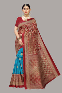 YASHIKA Printed Pochampally Art Silk Saree