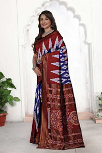 Jay Khodiyar Woven, Paisley Handloom Jacquard Saree