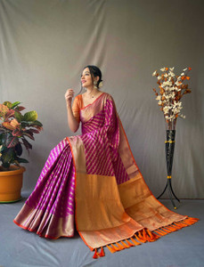 Divastri Embroidered Banarasi Silk Blend Saree