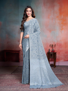 GARDEN VARELI Floral Print Daily Wear Crepe Saree
